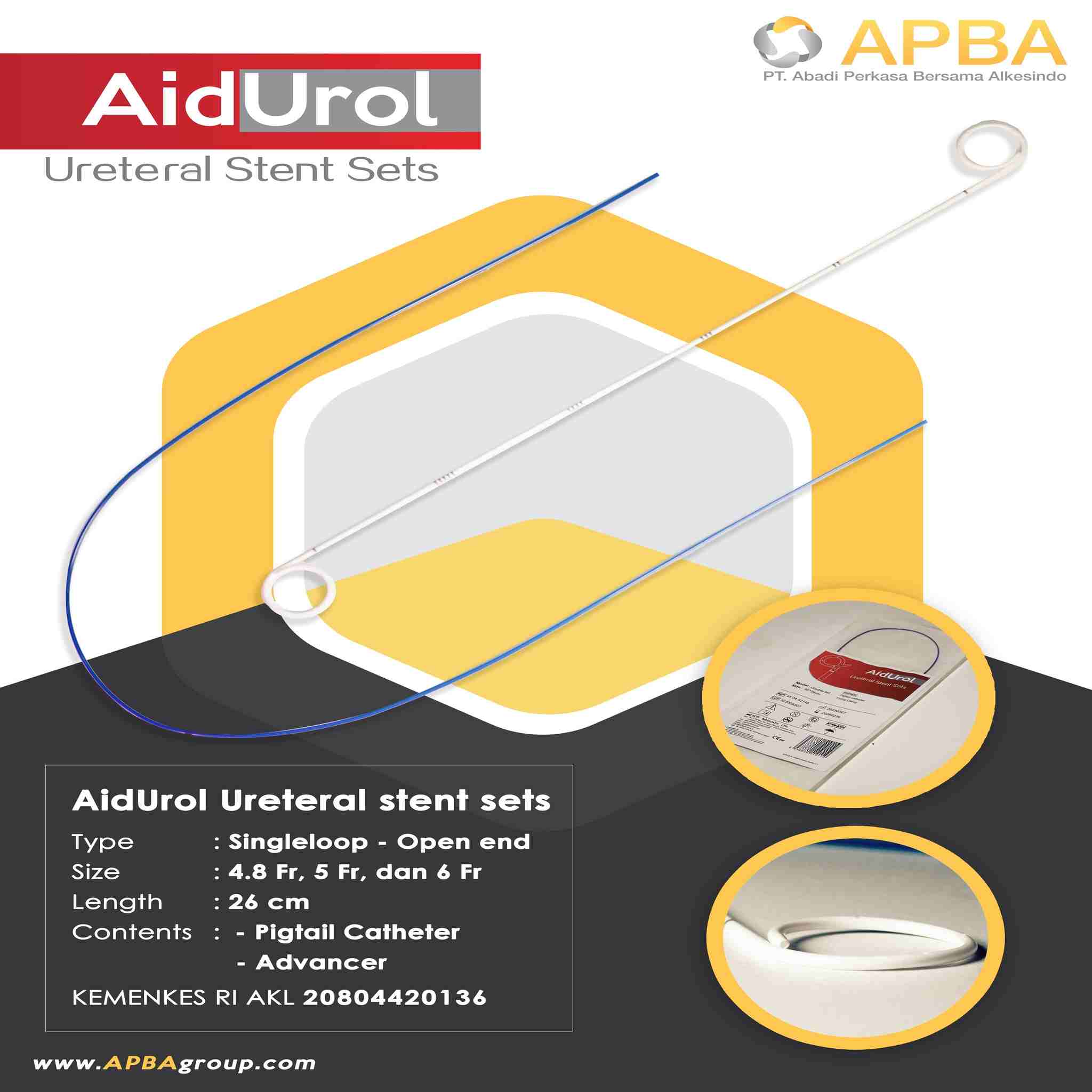 AIDUROL Ureteral Stent Sets (Non Wire 5Fr)
